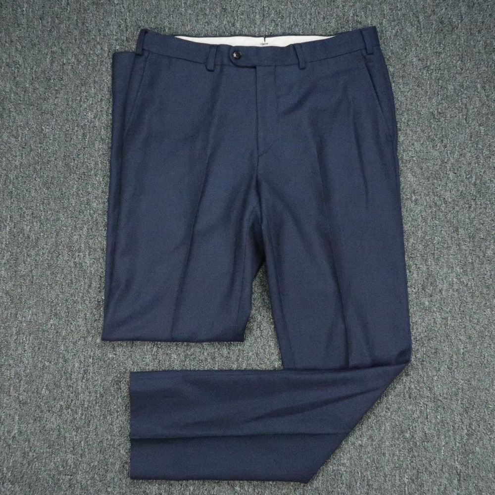Suitsupply Pants Mens 33x32 Blue Sienna Int Wool Straight Trouser
